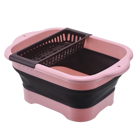 Collapsible Dish Basin with Drain Plug, Outdoor Multiuse Foldable Sink Tub, Dishpan, Wash Basin, Portable Kitchen Storage Tray