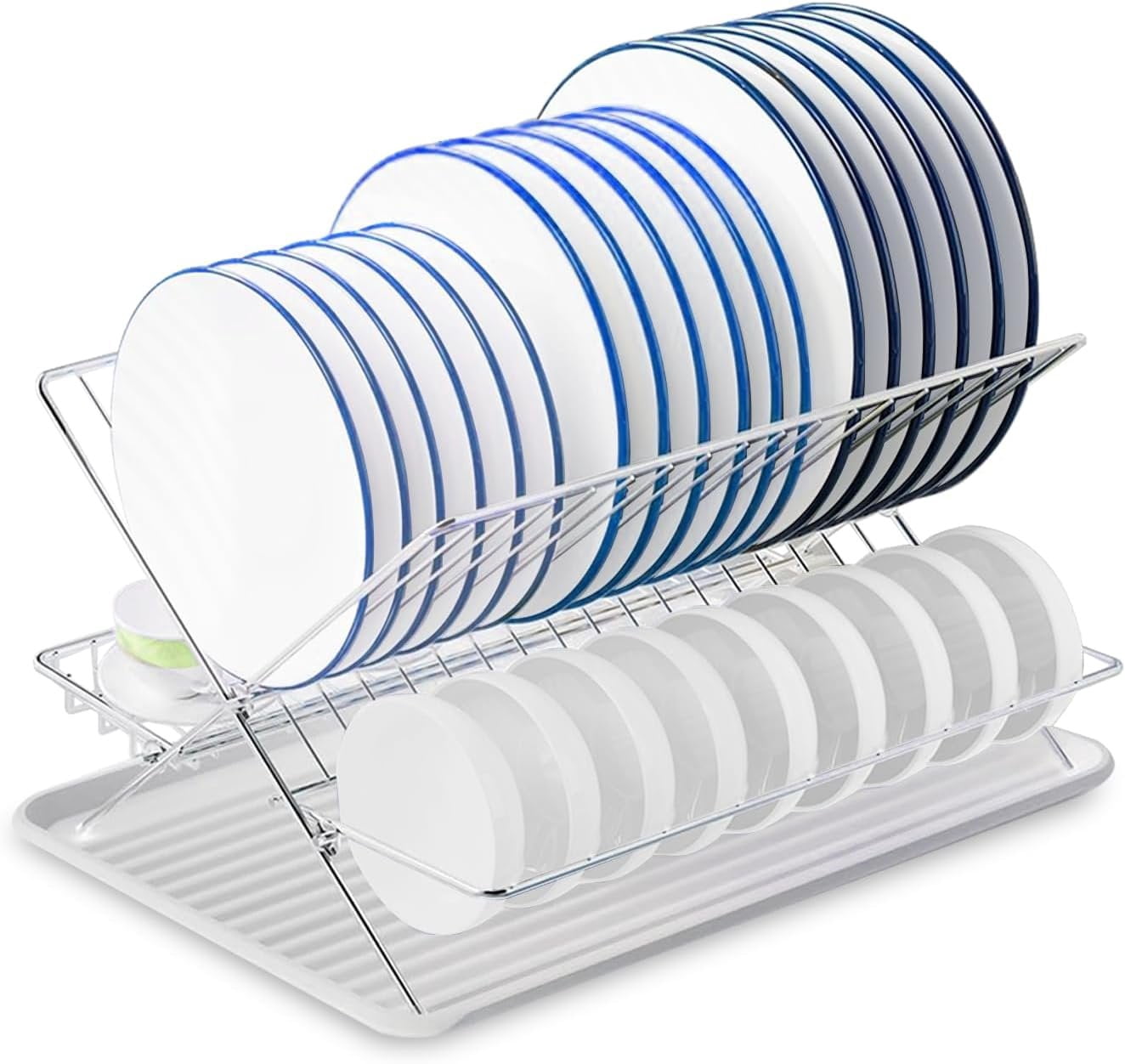 Dish Displacement Rack Collapsible Dish Drying Rack Space Saving Foldable Drying Rack Dishes ...