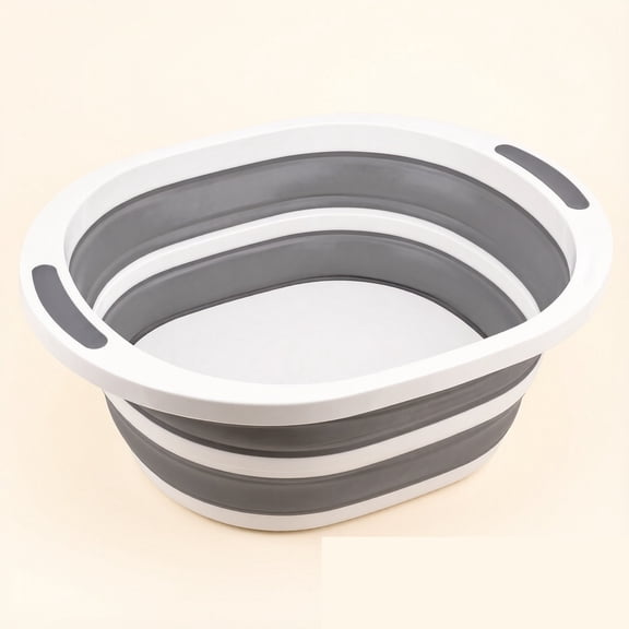 Collapsible Dishpan Plastic Sink Dish Basin Cutting Board Foldable Food Tub for BBQ Picnic Camping Portable Washing Dishes Basket Space Saving Gray