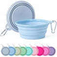 Collapsible Dog Bowl Silicone, 2Pack Macaron Color Pet Travel Bowls ...