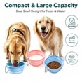 thumbnail image 1 of Collapsible Dog Bowls, Portable Travel Feeding Set for Cats Dogs _ Blue, 1 of 6