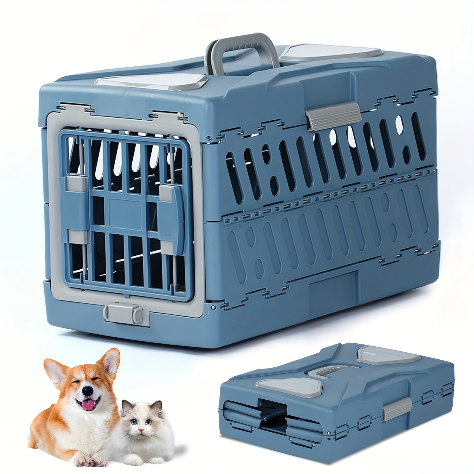 Collapsible Dog Crate, 22 Inch Collapsible Dog Kennel, Travel Dog Crate