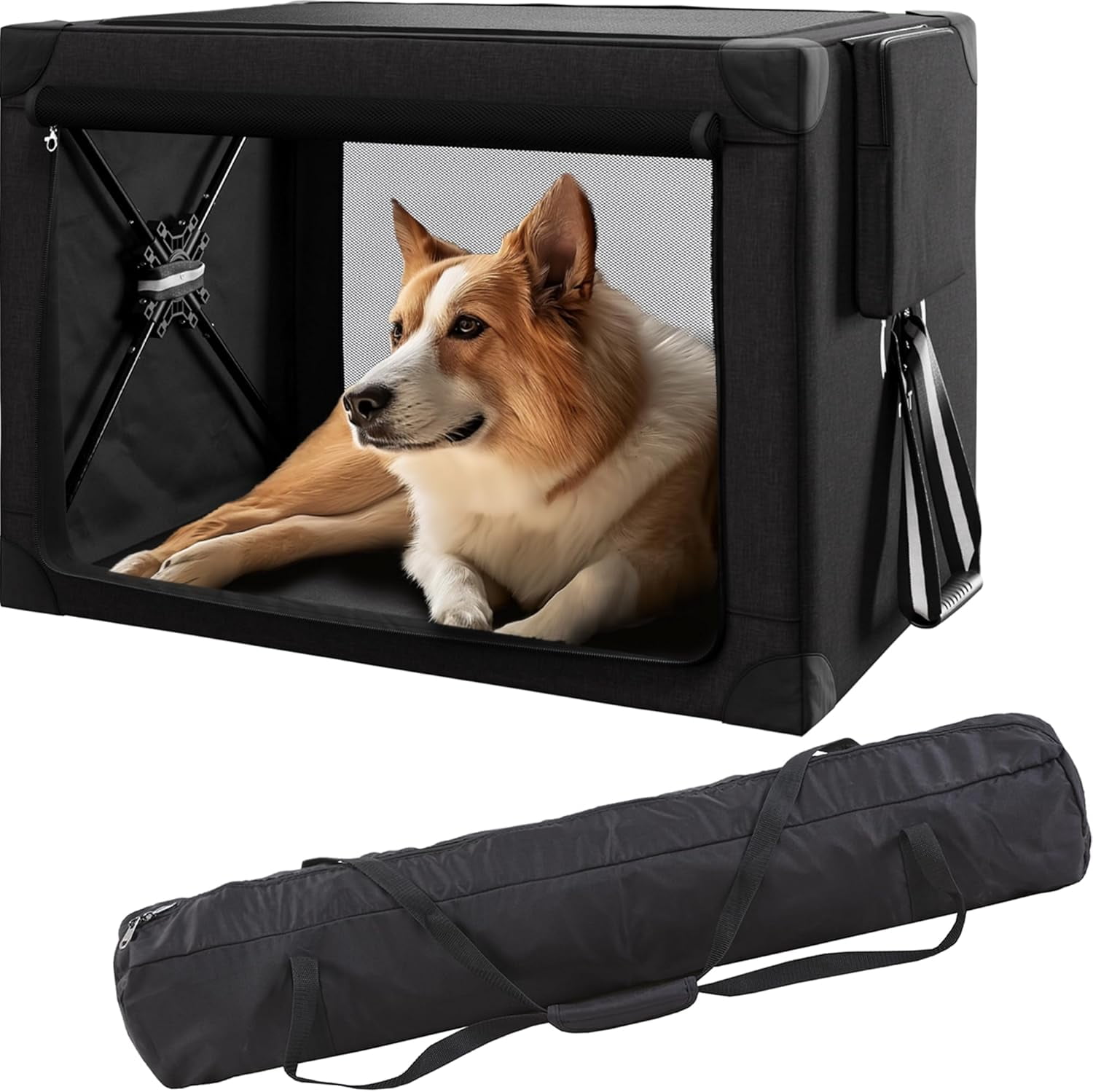 Collapsible Dog Crate With Removable Design photo