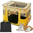 thumbnail image 1 of Collapsible Dog Crate Portable Cat Cage Pet Delivery Room Suitable for Dogs/Cats/Rabbits/Pets,ZBH,Yellow, 1 of 8