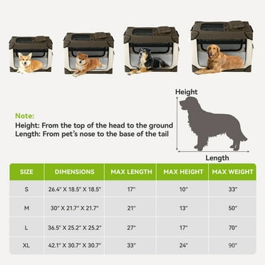 Collapsible Dog Crate Portable Travel Dog Crate 4-Door Folding Soft Dog Kennel