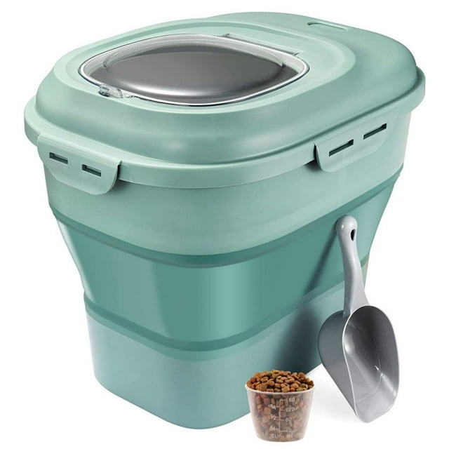 Collapsible Dog Food Storage Container, Airtight Sealed Pet Food