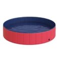 thumbnail image 1 of Collapsible Dog Pool & Bathtub, Heavy-Duty PVC Pet Swimming Pool for Dogs & Cats, Foldable Paddling Pool, Multiple Sizes & Colors (Blue/Red, 31.5"-55.1"), 1 of 11