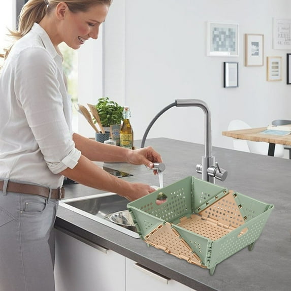Collapsible Expandable Kitchen Strainer Multifunctional Food Filter Mesh Colander For Draining Fruits Vegetables Pasta