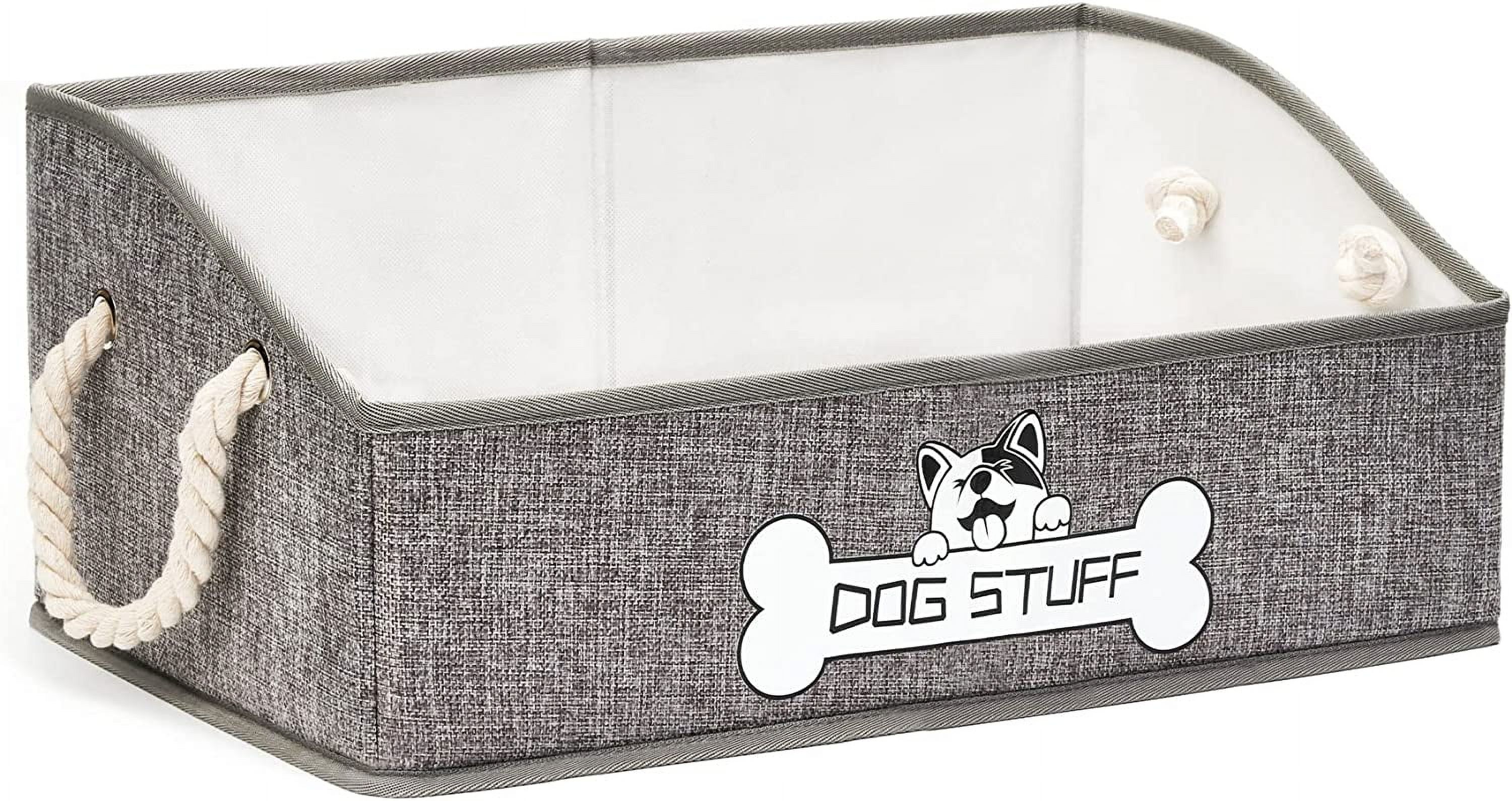 Collapsible Fabric Dog Toy Box and Storage Bin With Handle - Trapezoid ...