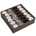thumbnail image 1 of Collapsible Fabric Drawer Organizer DividerCloset Storage Box Bins Containers for Panties Underwear Ties Bras Socks Lingerie Gray-24 cells, 1 of 7