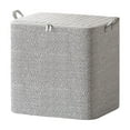 thumbnail image 1 of Collapsible Fabric Storage Bin with Zipper 2PC, Heavy Duty Nonwoven, Reinforced Handles, Large Capacity for Moving, Quilts, Blankets, Closet Organization, Travel, 1 of 1
