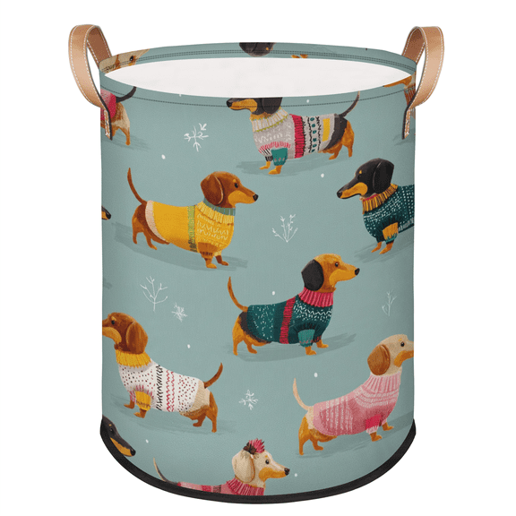 Collapsible Fabric Storage Bin with Handle, Cute Dog Pattern Laundry Hamper, Organizer for Clothes Toys Pet Supplies, Home Decor,