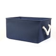 thumbnail image 1 of Collapsible Fabric Storage Bins Basket Towels Storage Container Dark Blue M, 1 of 8