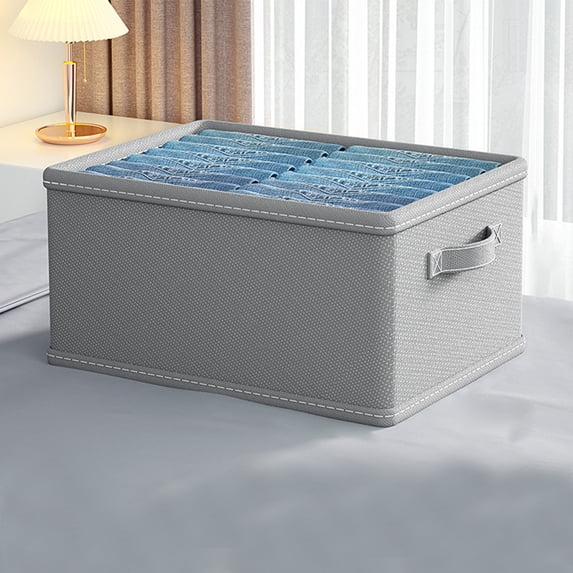 Collapsible Fabric Storage Bins – Foldable Closet Organizer Boxes with Handles for Clothes, Jeans, Home Organization