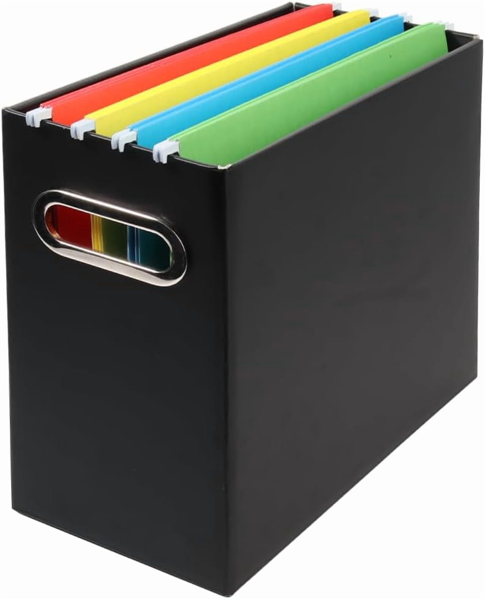 Collapsible File Organizer Box with Handle,12.20x5.11x9.84Inches ...