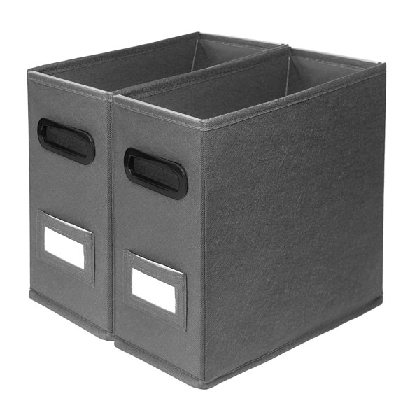 Collapsible File Storage Box for Letter Size Documents, Portable File Organizer Box with Rails, Desktop and Home Office Organization