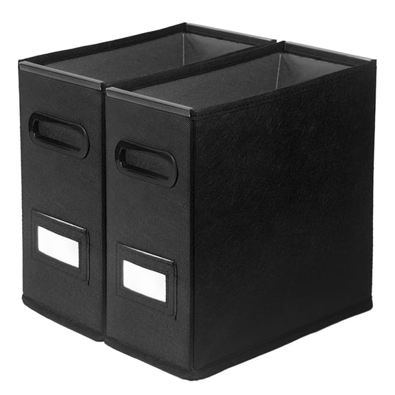 Collapsible File Storage Box for Letter Size Documents, Portable File Organizer Box with Rails, Desktop and Home Office Organization