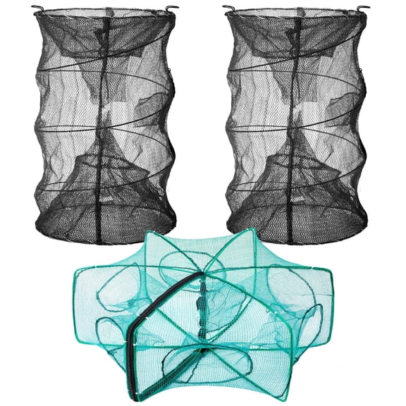 Collapsible Fishing Traps, 3 Pack, For Catching Minnows, Crabs, Crawfish, Lobster, Shrimp