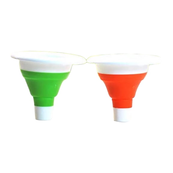 Collapsible Flexible Silicone Funnels, Portable Kitchen Oil Funnel for Liquid and Powder Transfer, Heavy-Duty Telescopic Kitchen Long-Stem Tool for Liquid to Store for Cooking and Baking,Red