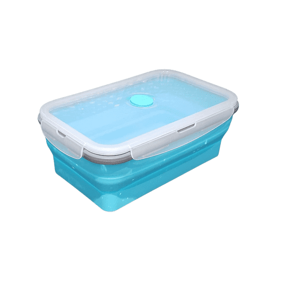 Collapsible Silicone Bento Lunch Box  BPA Free, Microwave Safe, 43 oz