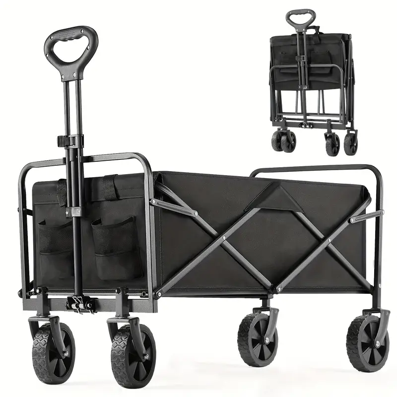 Collapsible Folding Wagon Cart 220lbs Heavy Duty Foldable