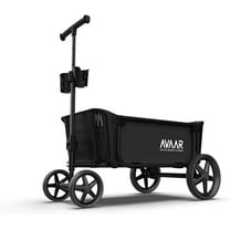400lbs Large Capacity Collapsible Wagon Cart,Folding Utility Heavy Duty,All Terrain Big Wheels for Garden Camping Sports Outdoor Shopping
