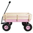 thumbnail image 1 of Collapsible Folding Wagon, Push Pull Foldable Beach Wagon Cart with All-Terrain Wheels, Heavy Duty Utility Grocery Wagon for Outdoor Camping Garden Sport Shopping,Pink, 1 of 9