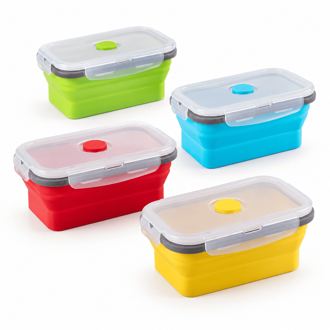 Collapsible Food Storcontainers With Airtight Lid 16.9 Oz Small Kitchen ...