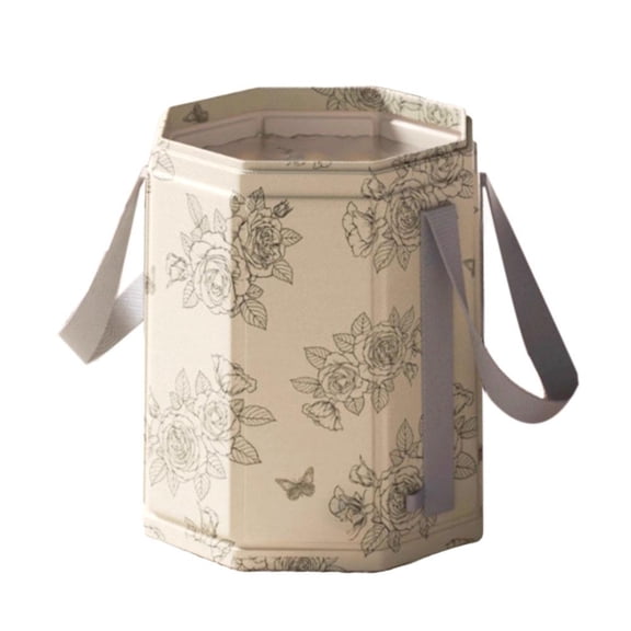 Collapsible Foot Bath Tub, Portable Travel Foot Soak Basin, Foldable Pedi Bucket with Sturdy Handle for Home & Travel