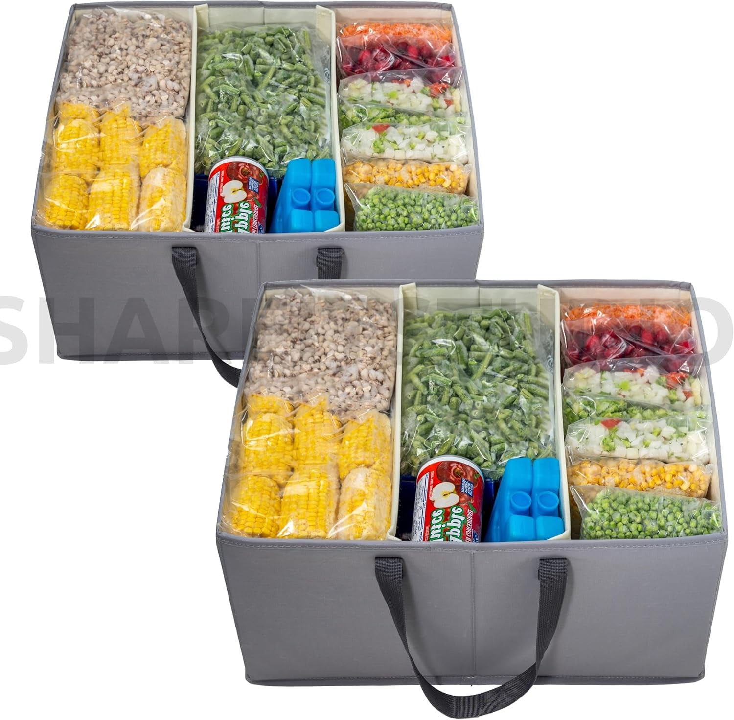 Collapsible Freezer Organizer Bins - Stackable Storage Organizers with ...