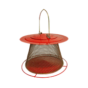 Collapsible Hanging Mesh Wild Bird Feeder - for Red Cardinals, Finch, Perching, Clinging and Hanging Birds - All Metal Premium Construction and Zinc Plated Resists Rust - by Squirrel Guard