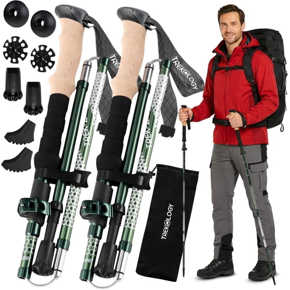 Collapsible Hiking & Trekking Poles - Balance Support.