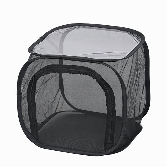 Collapsible Insect Butterfly Habitat Cage, Portable Bug Observation Mesh Cage for Kids Outdoor Nature Science, Foldable Ventilated Breeding Enclosure for Butterflies, Bees, Fireflies