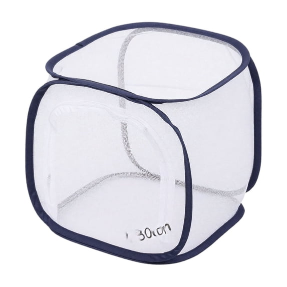 Collapsible Insect Habitat Cage, Pop Up Mesh Butterfly Enclosure, Foldable Observation Container for Outdoor Study