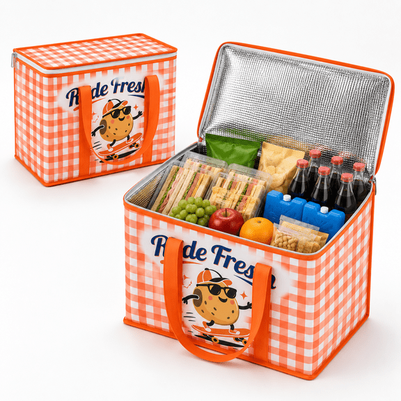 Collapsible Insulated Cooler Grocery Bags, 2 Pack, XL Large 16W x 12.5H x 9D inches
