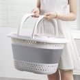 thumbnail image 1 of Collapsible Laundry Basket, Collapsible Laundry Basket with Handles, Foldable Laundry Basket Plastc,Pop Up Tall Storage Container/Organizer/Clothes Hamper for Laundry, 12.8x16.73x11.02", 1 of 8