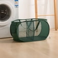 thumbnail image 1 of Collapsible Laundry Basket Foldable Pop-Up Mesh Hamper with Compartments and Handles Breathable Clothes Organizer Two Grids, 1 of 7