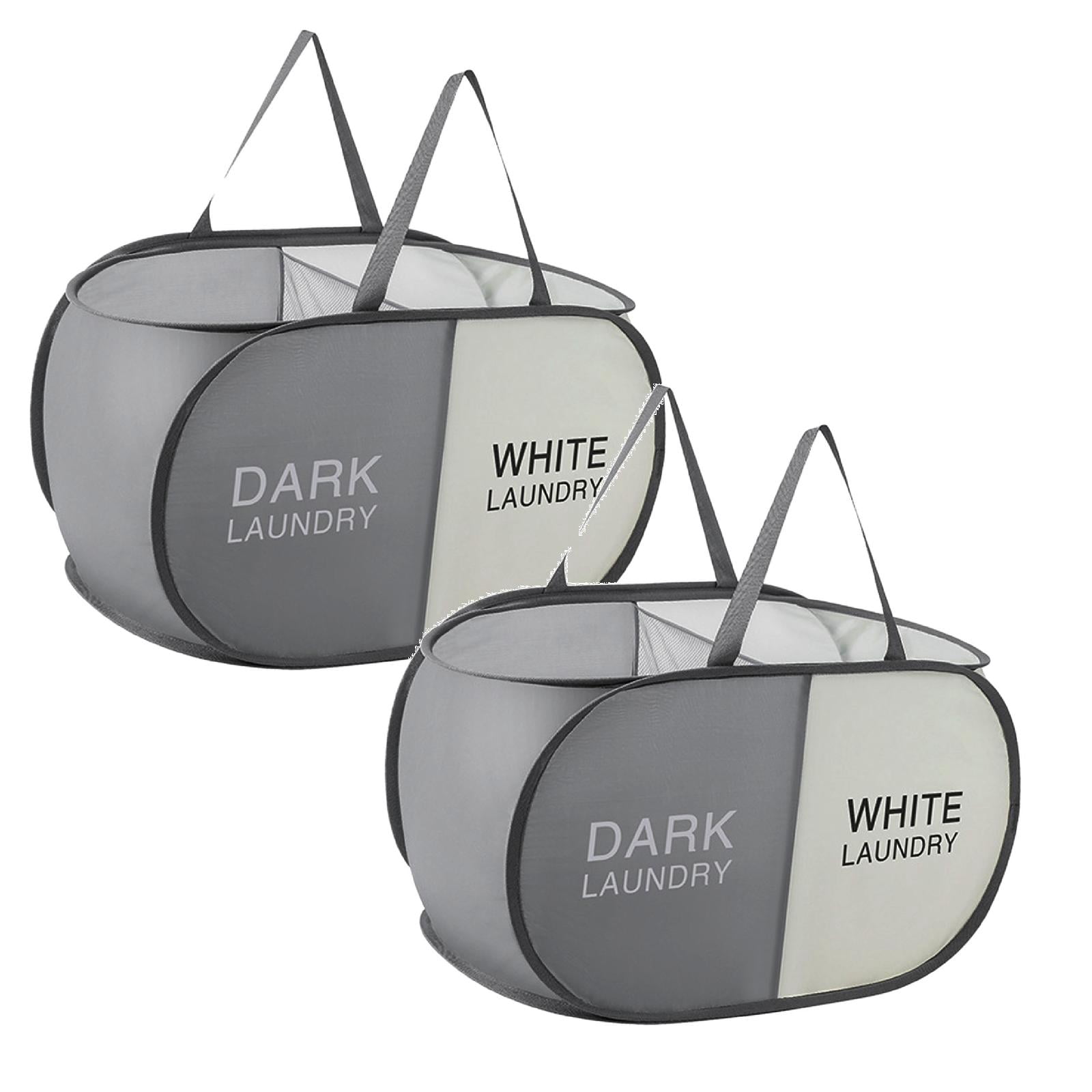 Foldable Wall-Mounted Laundry Basket - Collapsible Mesh Hamper With Handles, 41L, Grey