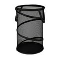 thumbnail image 1 of Collapsible Laundry Basket Mesh Foldable Hamper Bucket with Handles for Bathroom Storage Portable Clothes Organizer Breathable Lightweight, Black, 1 of 3