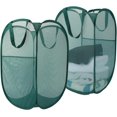 Collapsible Laundry Baskets, 2 Pack Mesh Pop Up Laundry Hamper with