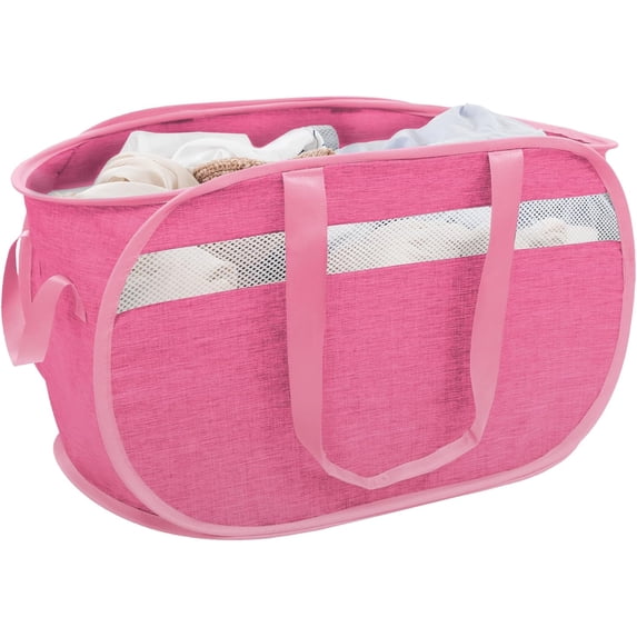 Collapsible Laundry Baskets, Foldable Proof Pop Up Hamper with Reinforced Carry Handles, Durable Laundry Hamper for , Laundry, Bathroom, Dorm or Travel ()