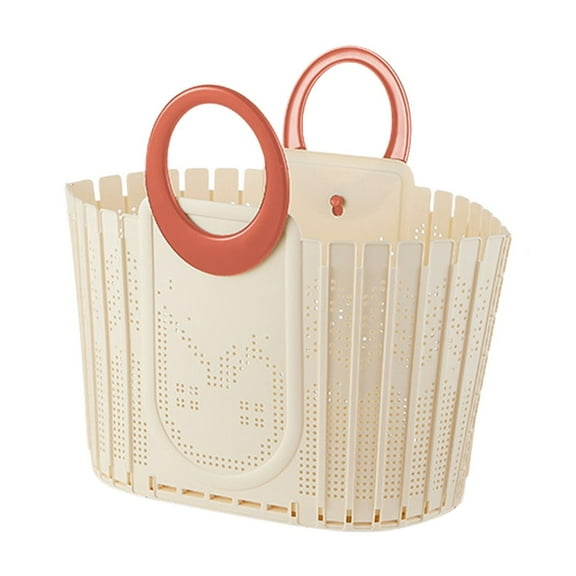 Collapsible Laundry Baskets with Handles, Plastic Clothes Storage Hamper, Easy to Carry Laundry Hamper, for Laundry, Bathroom, Kids Room(15x9x8.6 inches)