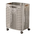 thumbnail image 1 of Collapsible Laundry Baskets with Wheels, Space Saving Laundry Hamper, Foldable Rolling Laundry Basket Plastic with Handles& Breathable, 1 of 6