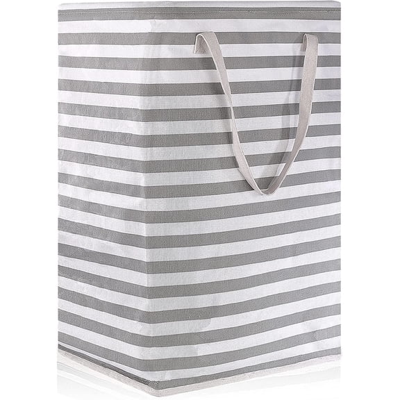 Collapsible Laundry Hamper with Handles - Waterproof Clothes Hamper Organizer - 72L Laundry Basket - Collapsible Lightweight Hampers for Laundry, Clothes,Towels, Toys, Gray