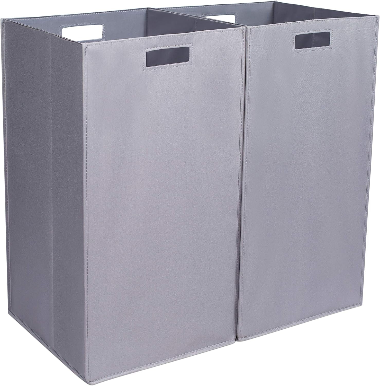Collapsible Laundry Hamper Set Of 2 Clothes Sorter With Handles