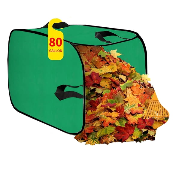 Collapsible Leaf Gatherer Tool 300D Polyester Wire Support Easy Storage Outdoor Garden Cleaning Accessory