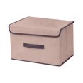 thumbnail image 1 of Collapsible Linen Storage Box - Foldable Fabric Storage Container for Clothes, Towels & Household Items, Large 36x23x24cm or Small 26x19x16cm, 1 of 2