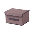 thumbnail image 1 of Collapsible Linen Storage Box - Foldable Fabric Storage Container for Clothes, Towels & Household Items, Large 36x23x24cm or Small 26x19x16cm, 1 of 1