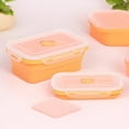 thumbnail image 1 of Collapsible Lunch Box, 350ml Silicone Food Container with Foldable Design & Leak-proof Lid, Non-stick & Dishwasher Safe for Easy Cleaning, Ideal for Office Lunches, Educational Meals &, 1 of 5