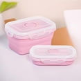 thumbnail image 1 of Collapsible Lunch Box Silicone Food Container Leakproof Bento Box with Secure Lids for Easy Transport and Storage Ideal for Office Workers Classroom Learners and Outdoor Activities Topliu, 1 of 8
